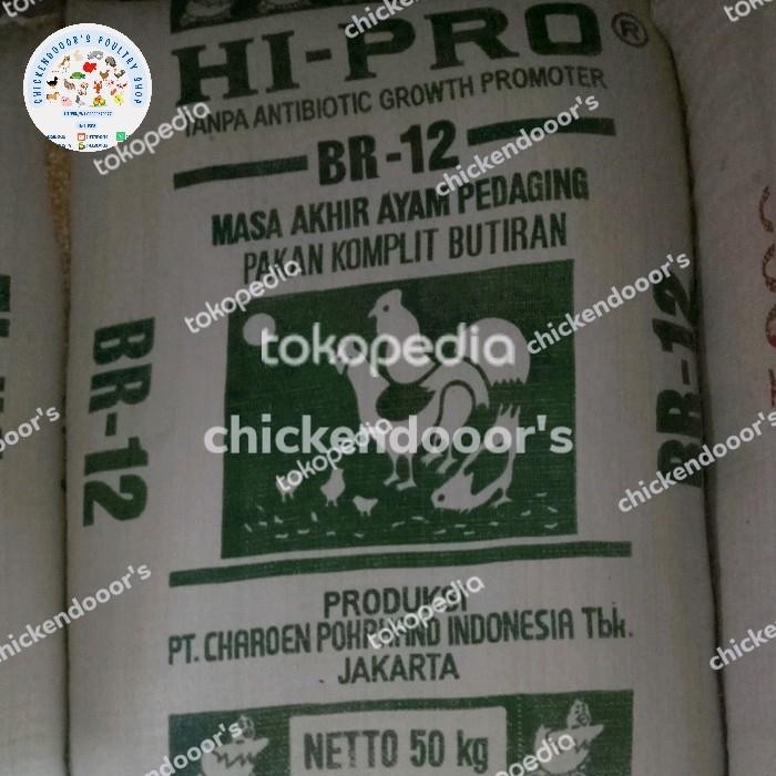 Charoen Pokphand Hi-Pro BR12 Pur Ayam Pedaging Broiler Pejantan CP Pakan Hi-Pro 50kg Bebek Entog