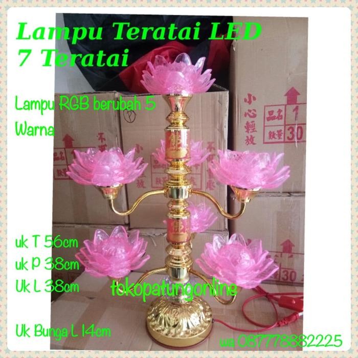 Lampu Teratai Sembahyang 7 Teratai Led