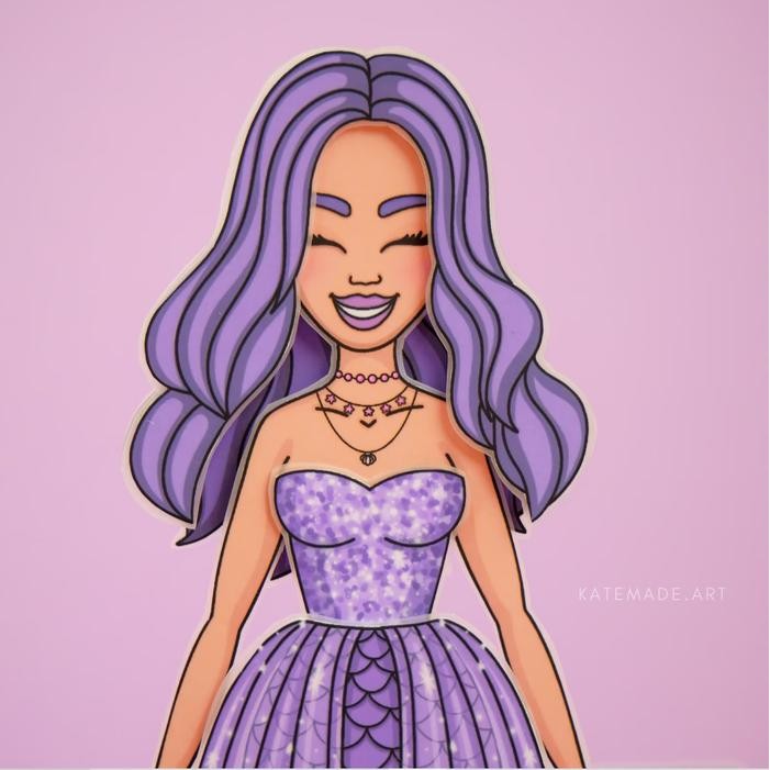 PAPER DOLL OUTFIT MERMAID//PAPER BOOK//MAINAN EDUKASI//PAPER DOLL