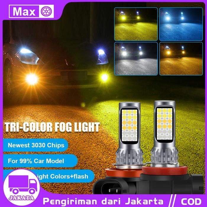 Led Foglamp 3 Warna H8 H11 H16 Avanza Xenia Calya Sigra Agya Ayla Ertiga Jazz Brio Rocky Raize Yaris