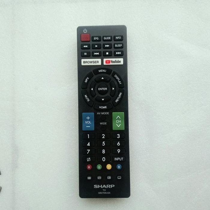 REMOT REMOTE TV SHARP AQUOS SMART YOUTUBE BROWSER ORIGINAL ASLI ORI
