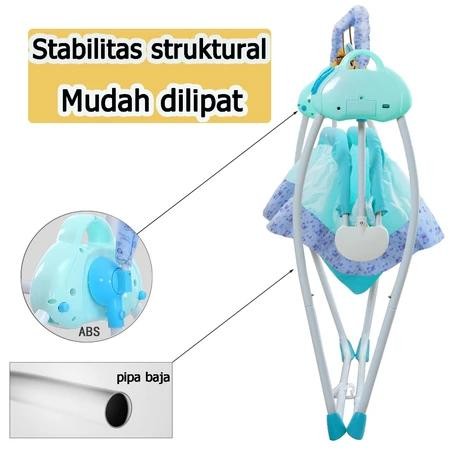 Ayunan Bayi Otomatis Ayunan Bayi listrik Dapat dilipat Multi-fungsi elektrik box bayi tempat tidur