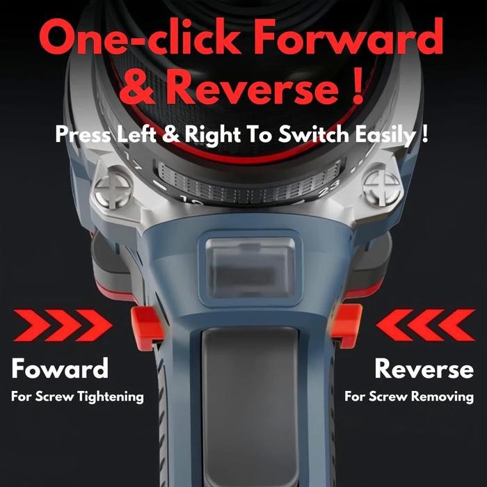 Mesin Bor Baterai 10mm Cordless Drill Battery Fligman - Mesin Bor Cordless Drill Screwdriver Bor