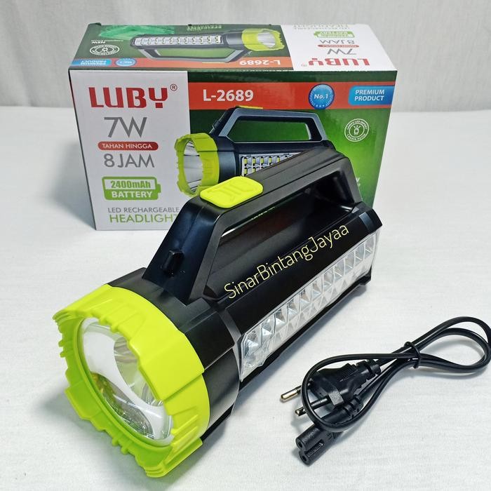 senter tangan LED LUBY L-2689 Rechargeable / senter tangan LED Luby
