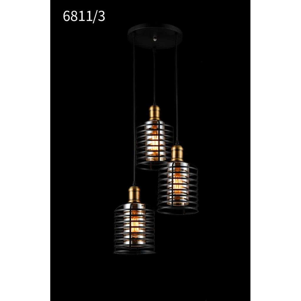 LAMPU GANTUNG HIAS MINIMALIS VINTAGE 3 LAMPU 5 MODEL