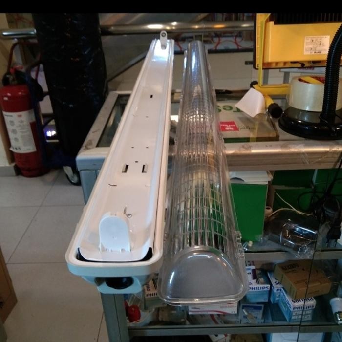 kap lampu outdoor tcw 1x36 waterproof anti pecah zetalux