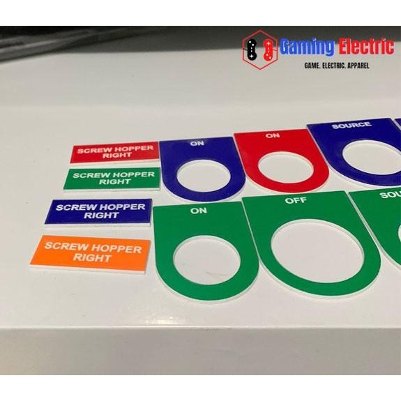 

Name Plate Panel Diameter 22mm Tipe Traffolyte Gravoply CNC