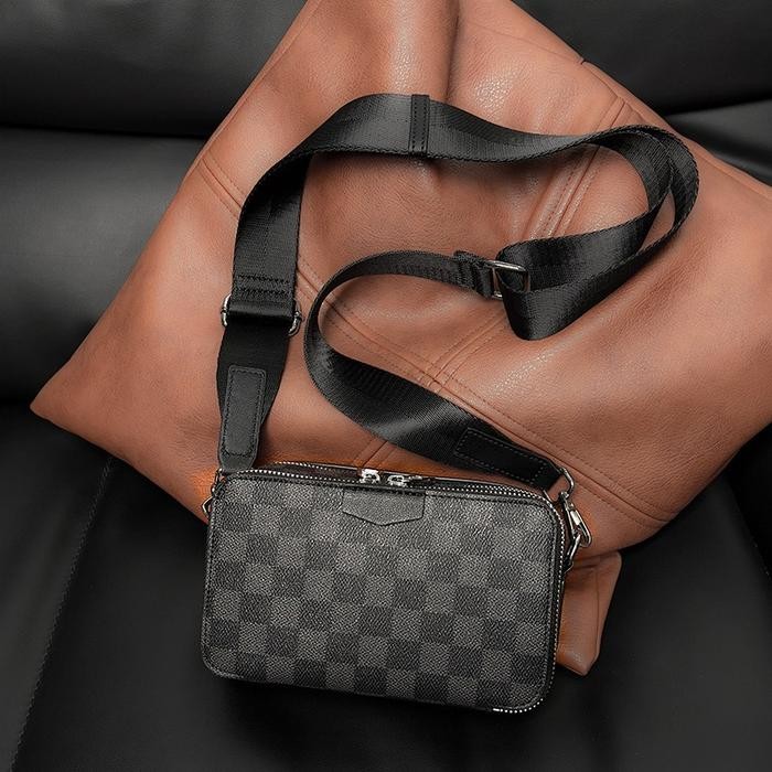 Eiger Wallets - [] Finley Tas Selempang Pria Kulit Tas Kulit Cowok Tas Pria Tas Jalan Hitam