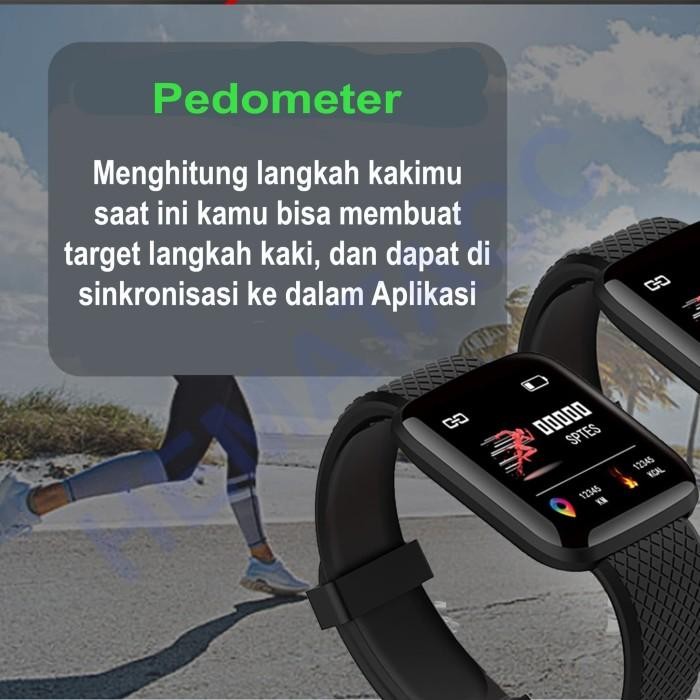 Jam Tangan Sporty Hestia ID116 Pro Plus Smartband Asisten Olahraga