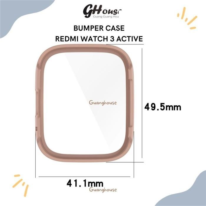Bumper Case Redmi Watch 3 ACTIVE Screen Protector Redmi Watch 3 ACTIVE