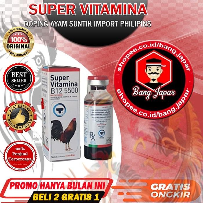 New Supervitamina B12 5500 Doping Suntik Ayam Aduan Laga