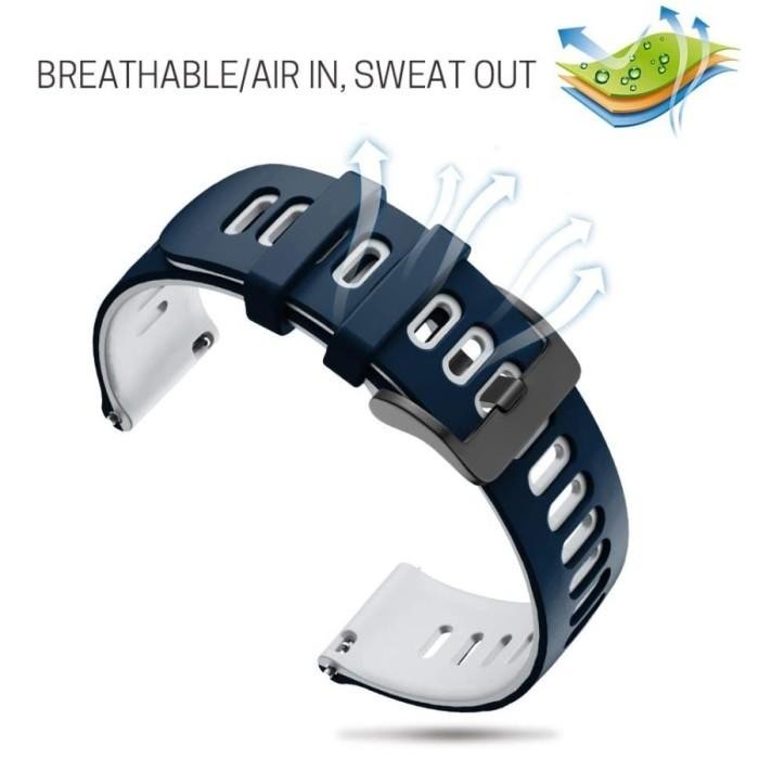 STRAP TALI JAM AMAZFIT T-REX PRO AMAZFIT T-REX MODEL TWO TONE RUBBER