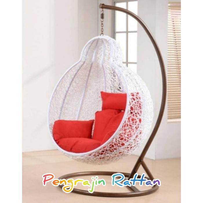 Kursi Ayunan Model Jambu Kursi Rotan Sintetis Gantung Anak Anak Dewasa Malas Santai Halaman Nyaman