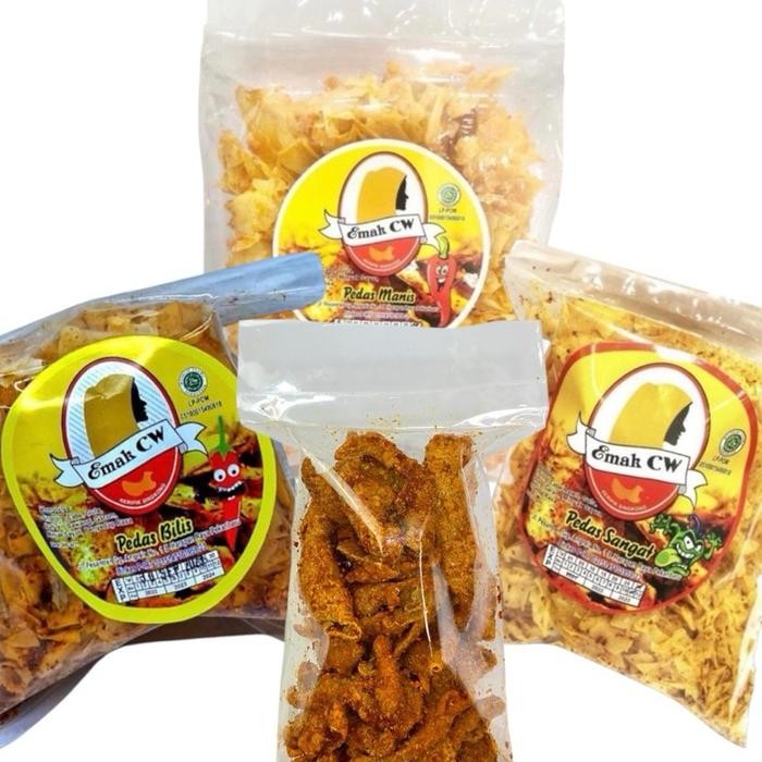 

ASLI Emak Cw - 4Pcs Paket Nage 75 ( Pedas Bilis, Pedas Manis, Pedas Sangat, Kulit Ayam Pedas Plastik