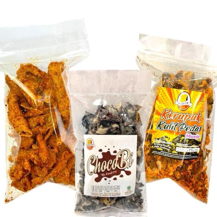 

ASLI Emak Cw - 3Pcs Paket Nage 73 ( Kulit Ayam Pedas Plastik, ChocoBi Kecil, Kulit Patin Pedas Manje