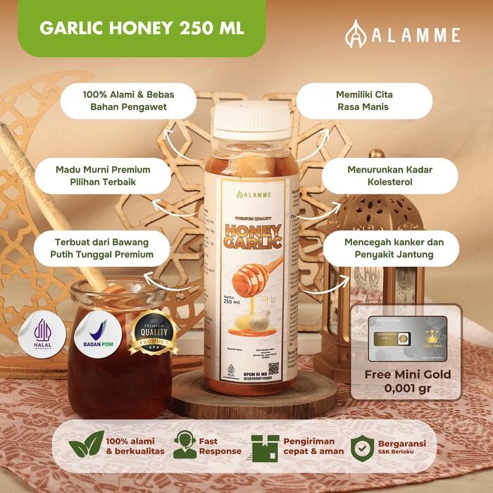 

Pilihan- Garlic Honey Madu Bawang Putih Tunggal Premium Alamme 250Ml
