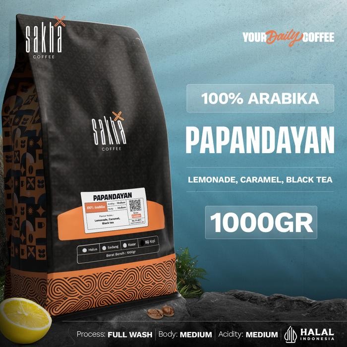 

Pilihan- Kopi Arabika Papandayan Coffee Roast Bean Espresso Roasted Beans Biji Bubuk 1Kg
