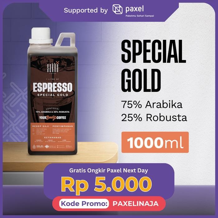 

Pilihan- Espresso Cair Kopi Konsentrat Murni Special Gold Blend Minuman 1 Liter
