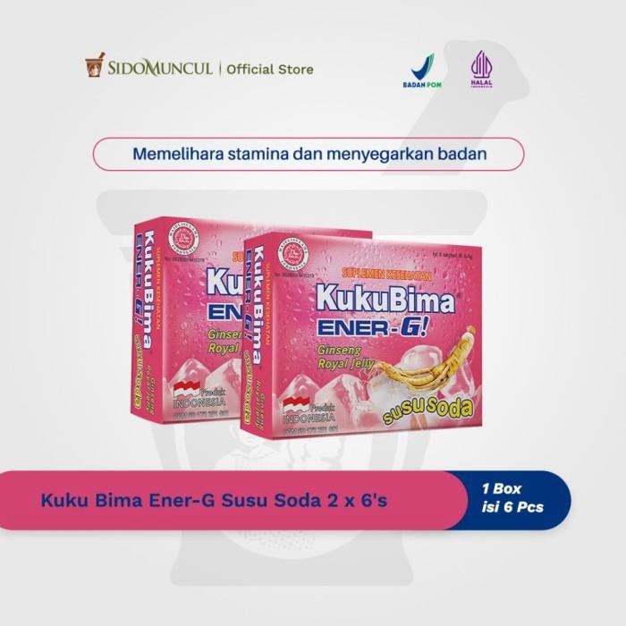 

Pilihan- Kuku Bima Ener-G Susu Soda 2X6'S - Minuman Berenergi Penambah Stamina
