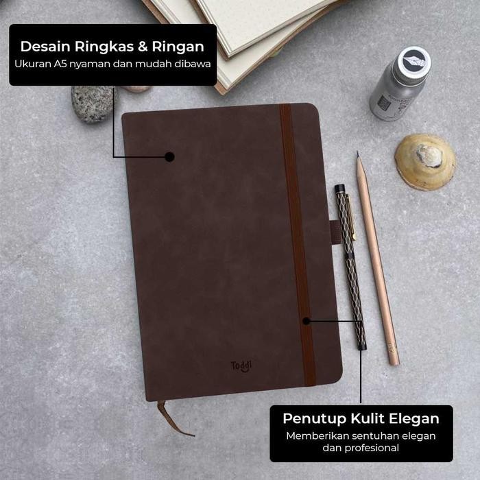 

Buku Catatan Taff Harian Notebook Cover Premium With Pen Holder A5