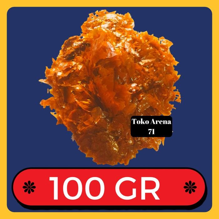 Pilihan- Sirlak Serlak Shellac Shellak India Plitur Emping 100 Gram 100 Gr