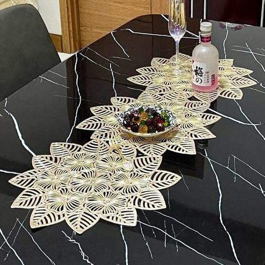 Alas Piring Placemat Meja Makan PVC Tahan Panas / Taplak Meja