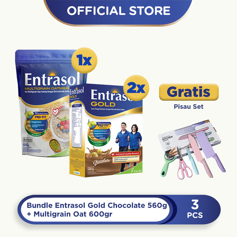 

Bundle Entrasol Gold Chocolate + Multigrain Oat Free Pisau Set