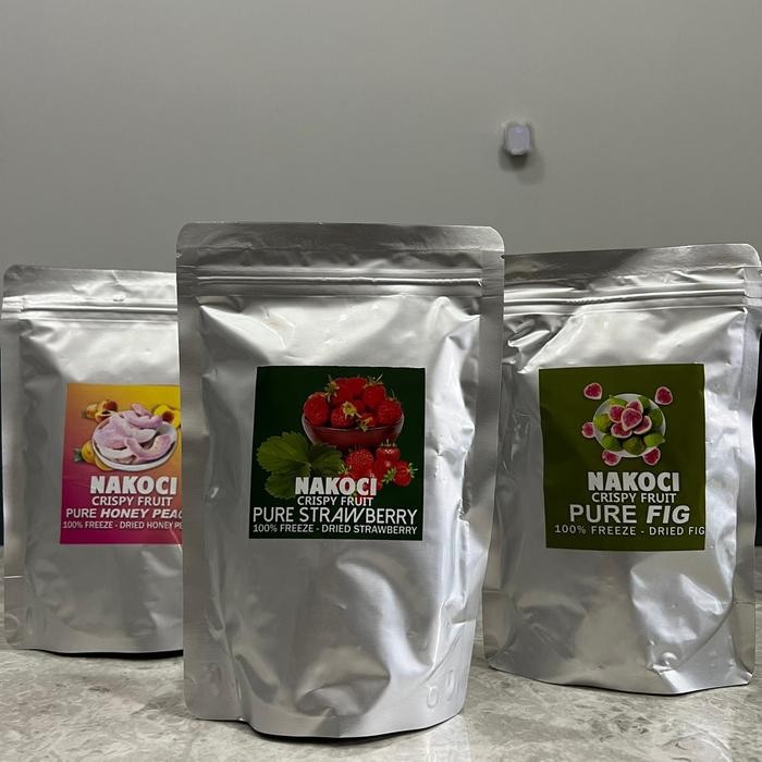 

PAKET HEMAT 3 PCS / 50GR Freeze Dried Fruit Nakoci Snack Buah Kering Crispy Fruity Buah Tin