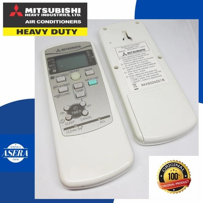 REMOT AC MITSUBISHI HEAVY DUTY ORIGINAL