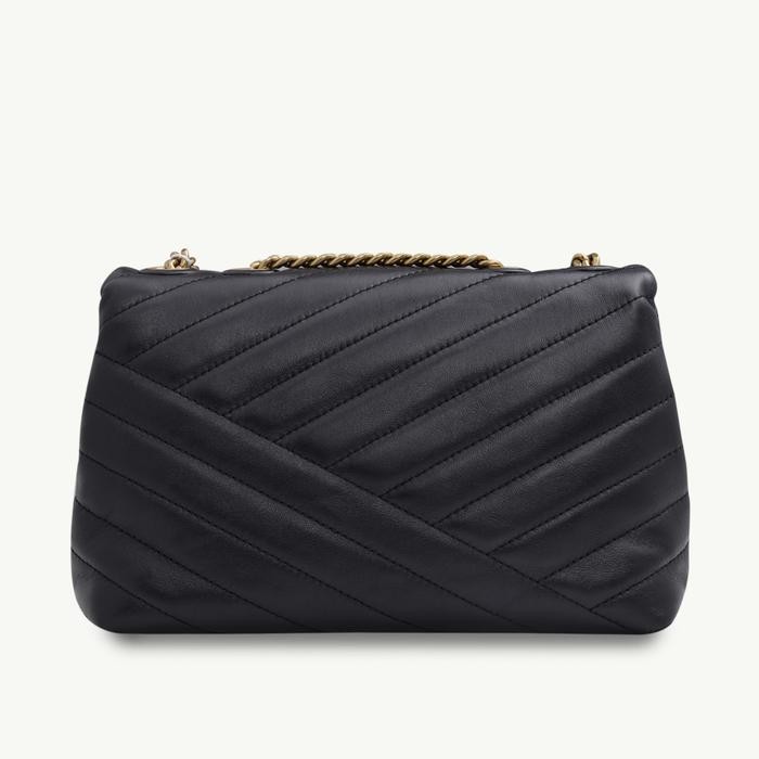 Tb Kira Chevron Shoulder Black Small