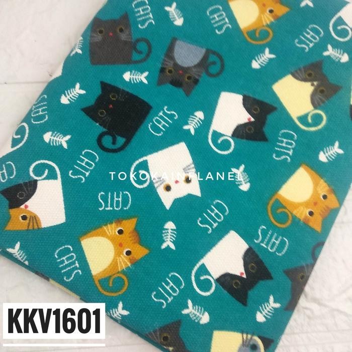 

KAIN KANVAS MOTIF CATS KKV16 UK 50CMXLEBAR KAIN KODE 152