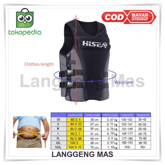 Safety Rompi Pelampung Life Jacket Hisea Import