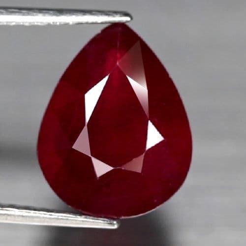 Natural Ruby Top Blood Red Pear Cutting 5.60 Ct Batu Rubi Merah Asli Untuk Perhiasan Liontin Kalung