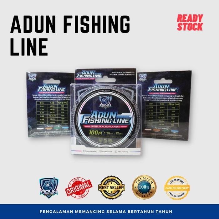 RST - SENAR PANCING NILON MONOFILAMENT ADUN FISHING LINE 100M UNTUK MANCING LOMBA GALAPUNG &