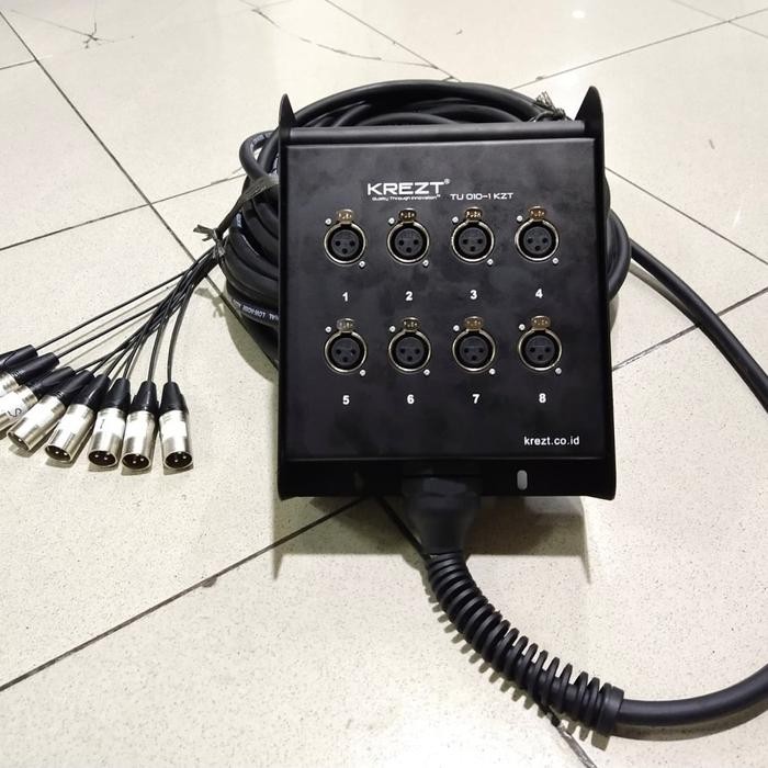 SNAKE KABEL 8 CHANNEL KOMPLIT + STAGE BOX KREZT 25 METER