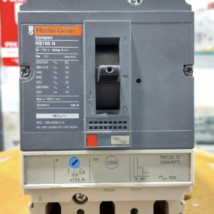 Paling Baik Mccb Merlin Gerin Ns160N 125/160 Ampere Terlariss 
