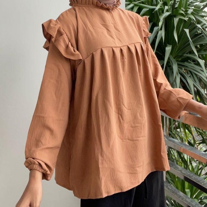 DAISY BLOUSE ATASAN WANITA CRINKLE BLOUSE CRINKLE TERBARU