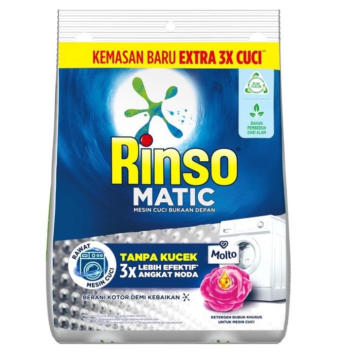 Rinso matic 1kg bukaan depan/rinso matic front loading/rinso matic 1kg