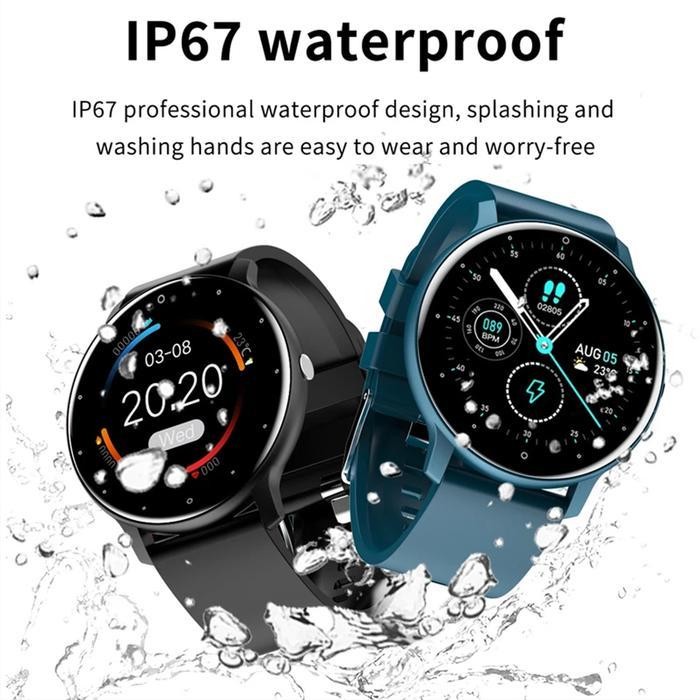LIGE Baru Smart Watch Pria Layar Sentuh Penuh Sports Fitness Watch IP67 Tahan Air Bluetooth untuk