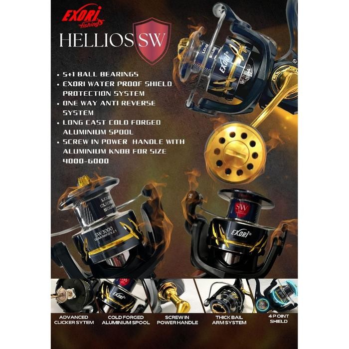 Daiwa - Hellios Sw 1000 2000 3000 4000 6000 Reel Pancing Saltwater Helios