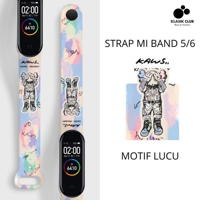 Strap MiBand 5 6 Strap Silicone Tali Pengganti Xiaomi Mi Band 6 Anime