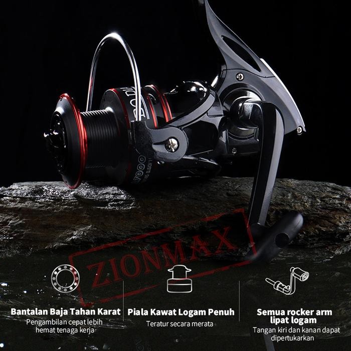 Daiwa - Reel Pancing Full Besi 13 Bearing 4000 Rel Pancing Kuat 5.2:1 Real Pancing Bering 13 6000