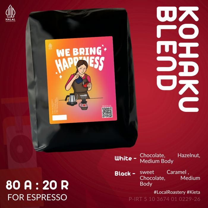 

Espresso Kohaku Kieta Coffee / Kopi Susu Blend 80% Arabika 250gr