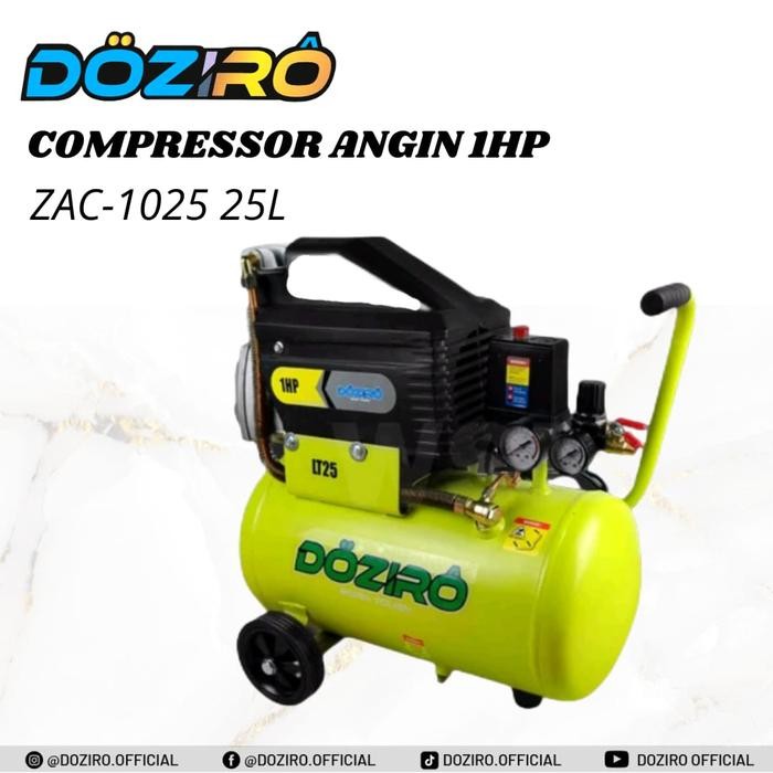 KOMPRESOR ANGIN AIR COMPRESSOR ZAC-1025 1HP DOZIRO 25L 25 LITER