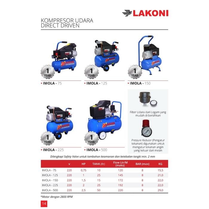 MESIN KOMPRESOR LAKONI IMOLA 150/ KOMPRESOR ANGIN LAKONI IMOLA 150