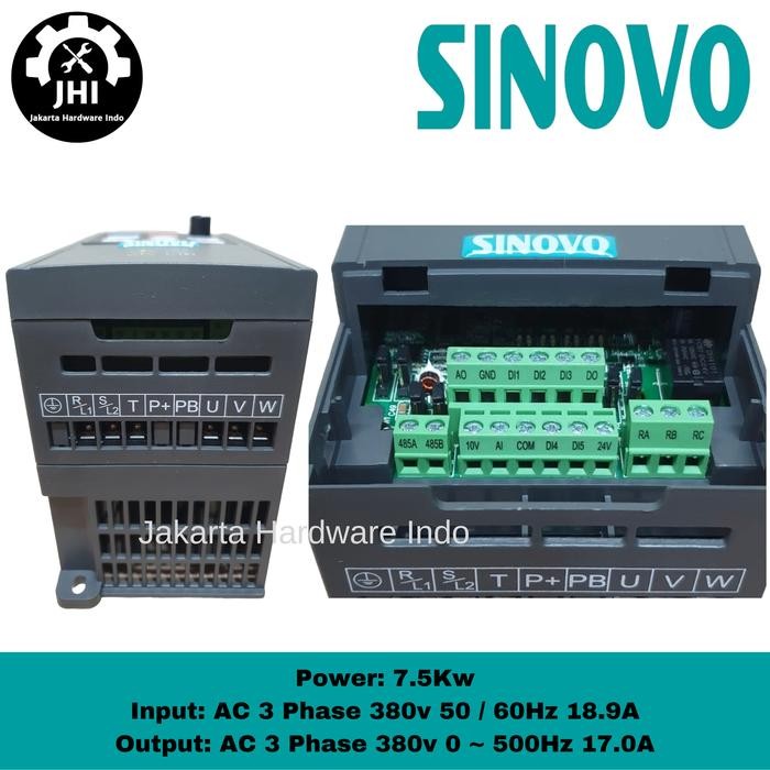 INVERTER VFD 7.5KW/10HP 380V 3PHASE VARIABLE FREQUENCY DRIVE SINOVO