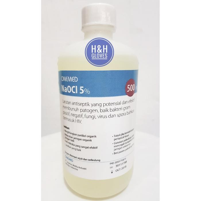 Cairan Dental NaOCl 2.5% NaOCl 5% onemed 500ml