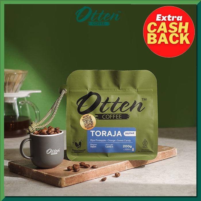 

Otten Coffee Arabica Toraja Sapan 200g - Biji / Bubuk Kopi