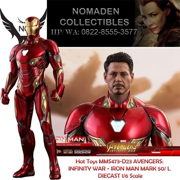 HOT TOYS AVENGERS INFINITY WAR - IRON MAN MARK 50 DIECAST IRONMAN KODE 1222