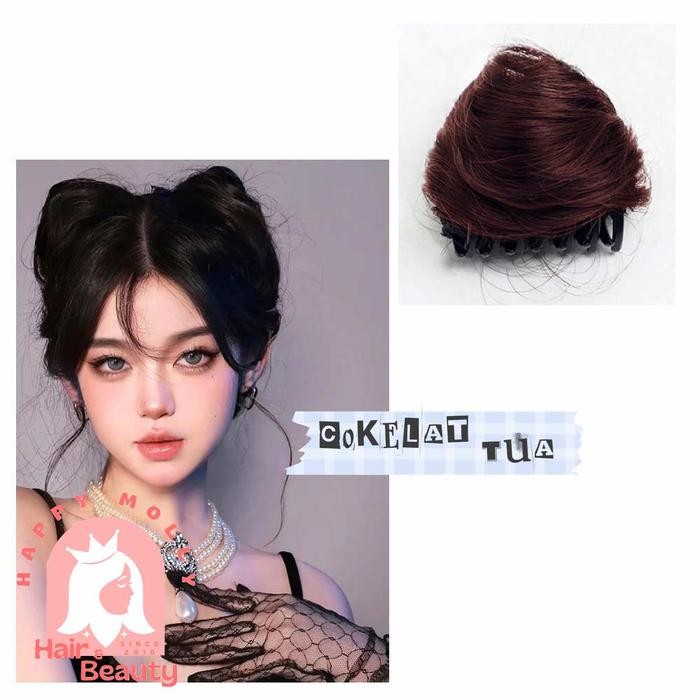 1 Pcs Bun Wig Cepol - Jepitan Konde Rambut Wanita Korea W8167